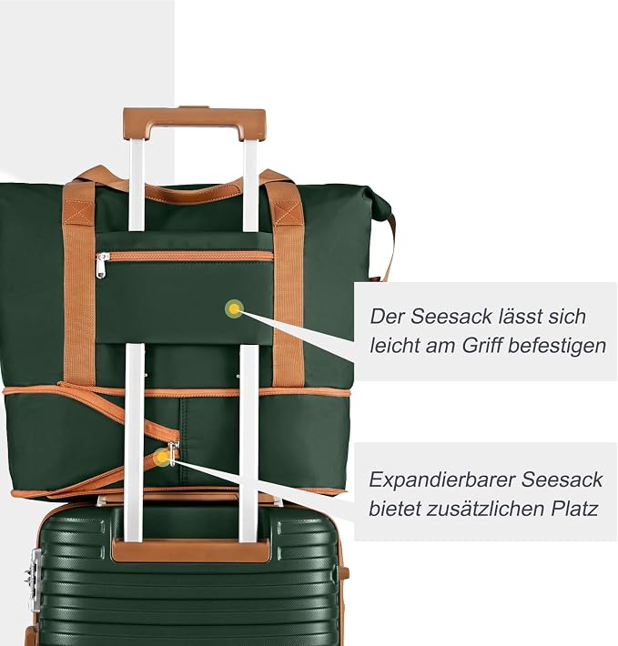 Joyway 28 Inch Large Luggage Hardside Suitcase with Spinner Wheel, Lightweight 3 Piece Suitcase Set with TSA Lock(Green) - Image 3