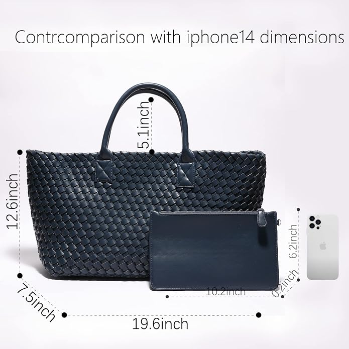 Woven Bag Shopper Bag Travel Handbags and Purses Women Tote Bag Large Capacity Shoulder Fashion Bags - Image 2