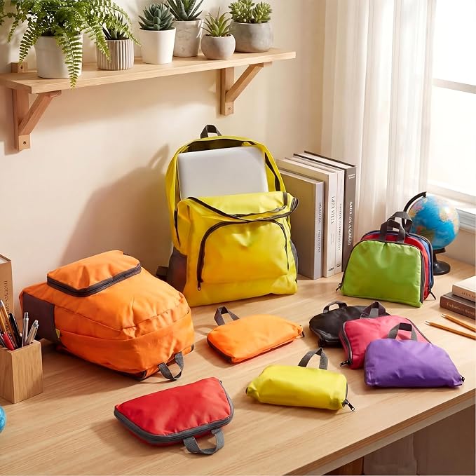 Bright Rainbow 72 Pack 17 Inch Foldable Backpacks in Bulk Lightweight Classic Basic Book Bags Elementary Backpack for Travel Camp Donations - Image 2