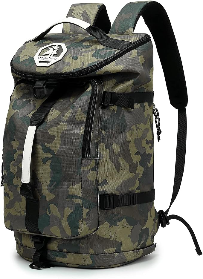 Kalesi Gym Duffle Bag Backpack 4-Way Waterproof with Shoes Compartment for camouflage travel Sport Hiking laptop (camouflage) by Kalesi