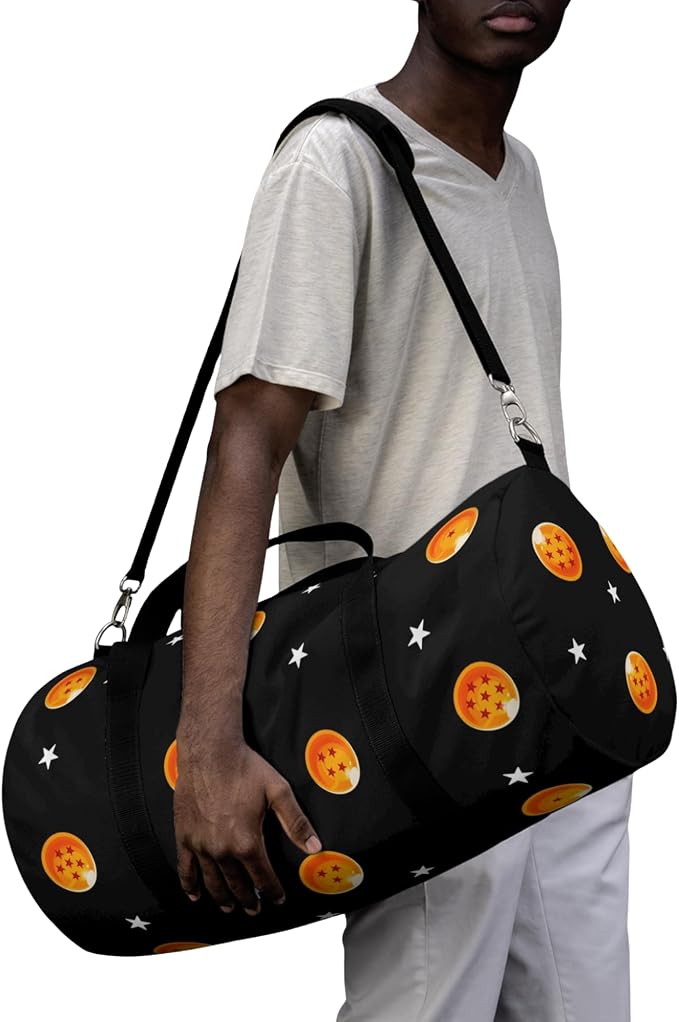 Anime Gym Bag for Women Men - Large Capacity Waterproof Workout Fitness Travel Sports Bags Fashion Street Camping Expandable Carry On Duffle Bag For Couple (Orange DBZ) PTY - Image 2