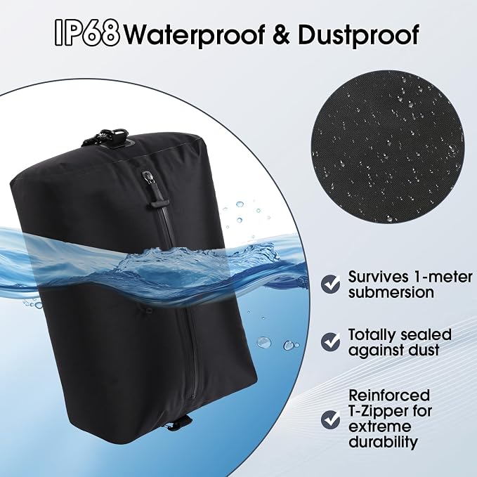 Travel vacuum bags with Pump, Reusable Waterproof Durable Tear-Resistant Luggage Compression Bags (1bag+1pump Set), Suitable for Luggage and Suitcase - Image 5