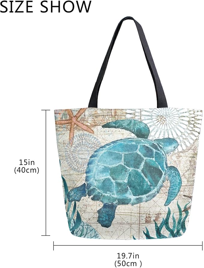 senya Large Beach Shoulder Bags Canvas Tote Water Resistant for Gym Travel Daily - Image 4
