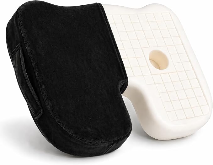 Cushy Tushy Premium Seat Cushion with Moveable Holes, Customizable Foam – Relief for Lower Back, Sciatic, & Tailbone Pain – Perfect for Driving, Home & Office – Black Fabric Cover - Image 9