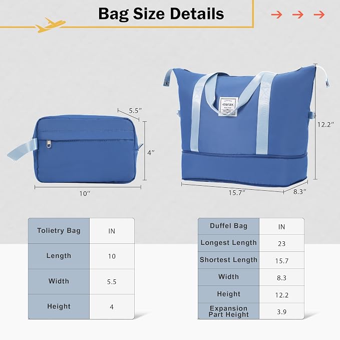 Merax Luggage Set 2 Piece Suitcase Sets with Spinner Wheel,Lightweight Hardside Expandable Travel Laggage with TSA Lock,Suitcase with Travel Bag(20"/24",Blue) - Image 5