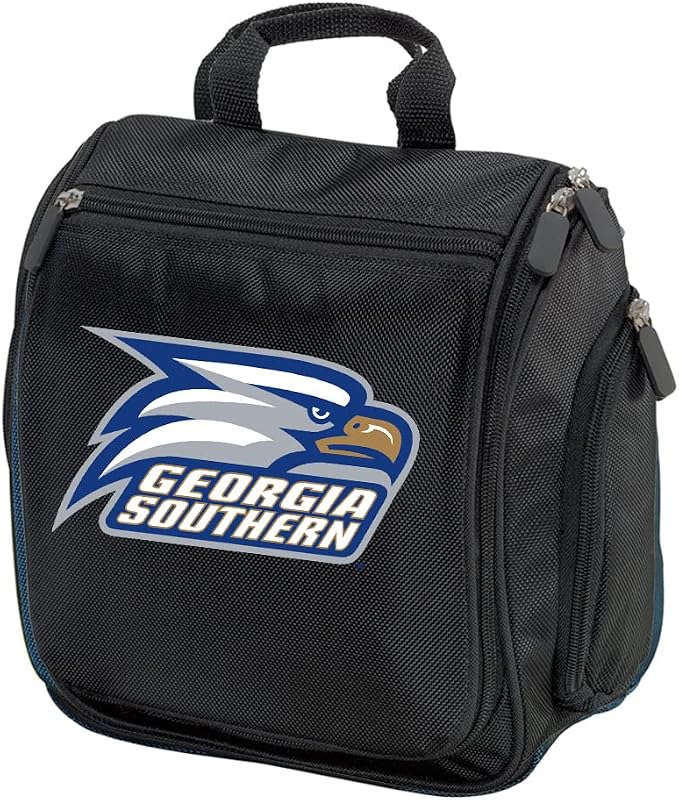 Broad Bay Georgia Southern Toiletry Bags Or Hanging GS Eagles Logo Travel Shaving Kits for Men (Multi Color - Black) by BroadBayPersonalizedGifts