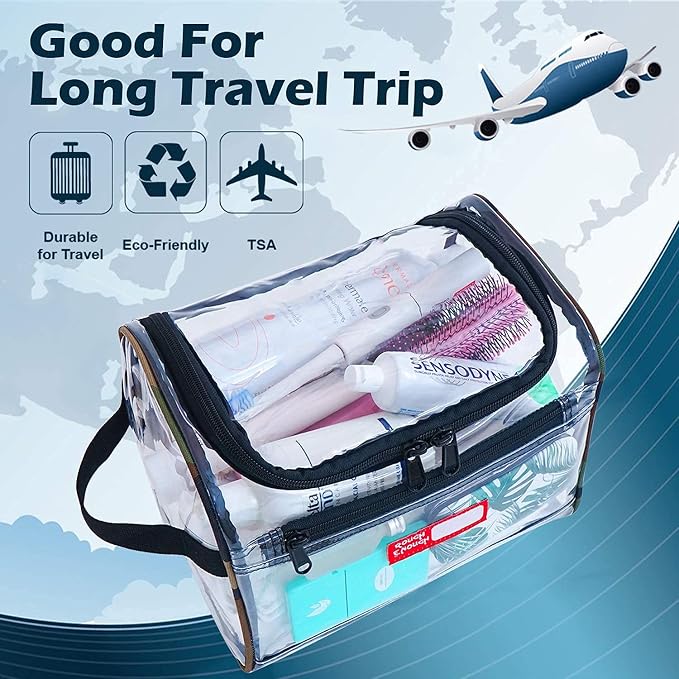 Rough Enough Clear Toiletry Bag For Toiletries Accessories - Image 2