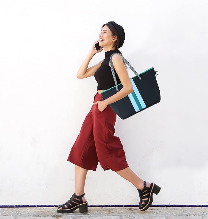 QOGiR Neoprene Multipurpose Beach Bag Tote with Inner Zipper Pocket … … … … - Image 8