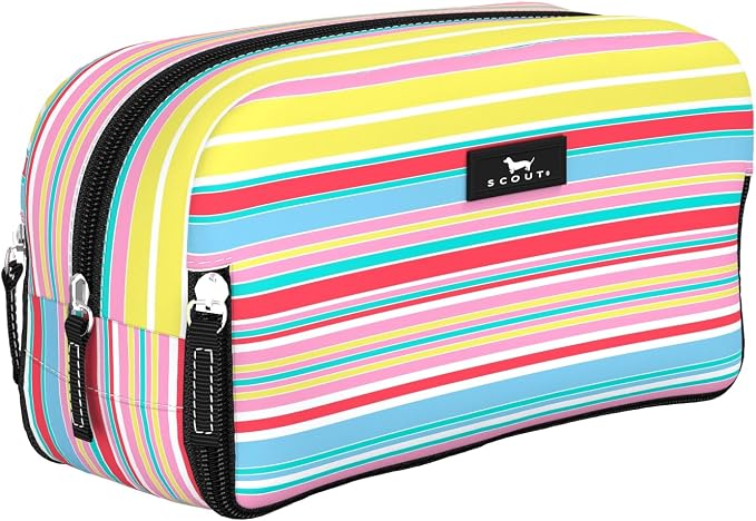 SCOUT 3-Way Bag - Travel Makeup Pouch and Toiletry Bag for Women with Three Zipper Compartments - Stands Upright, Wipes Clean by SCOUT