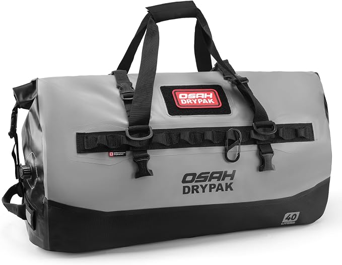 OSAH DRYPAK Waterproof Duffel Bag 25L/40L/60L – Heavy-Duty Motorcycle Tail Bag, Roll-Top Dry Bag for Travel, Camping, Boating, Kayaking, Outdoor Adventure by OSAHDRYPAK