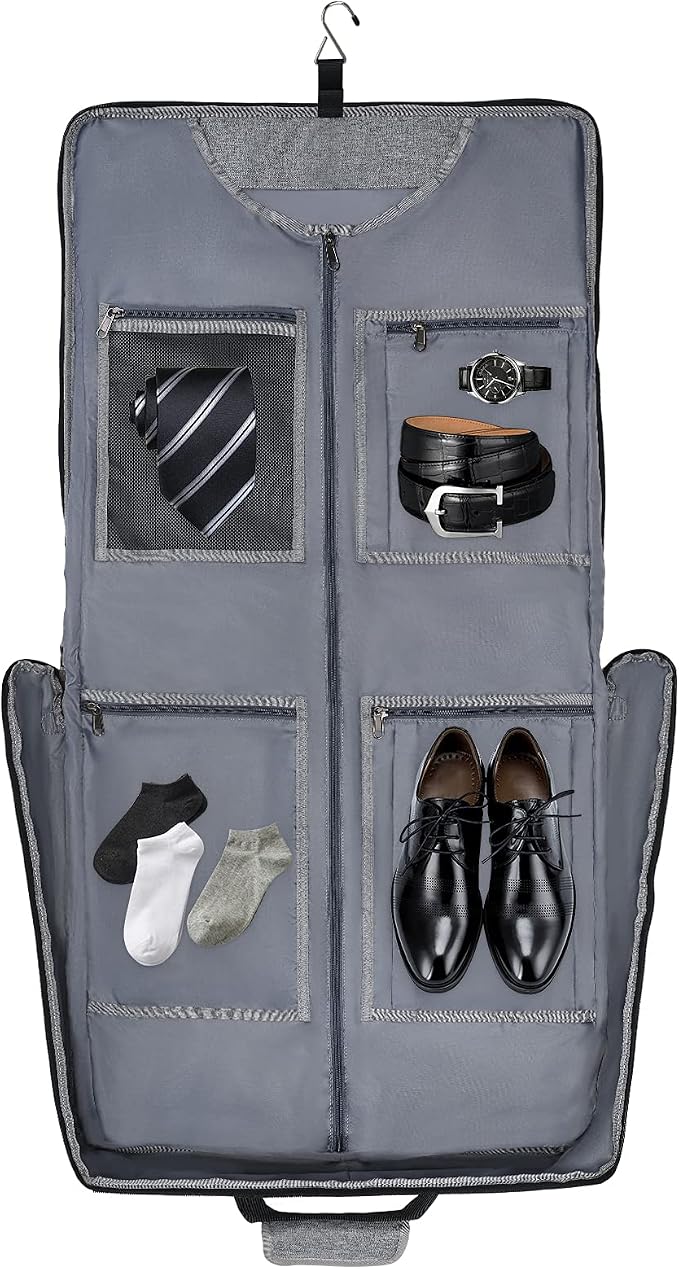 Modoker Carry On Garment Bags for Travel Hanging Clothes Suit Bag Luggage Organizer, Foldable Suit Carrier Gift for Men Women - Image 3