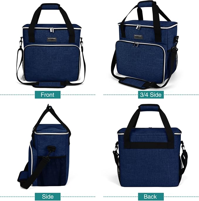 BAGLHER Dog Travel Bag, Pet Travel Bag (ALL Pet Travel Supplies), With 2 Pet Food Containers and 2 Collapsible Silicone Bowls; Essential Kits for Pet Travel Dark Blue - Image 2