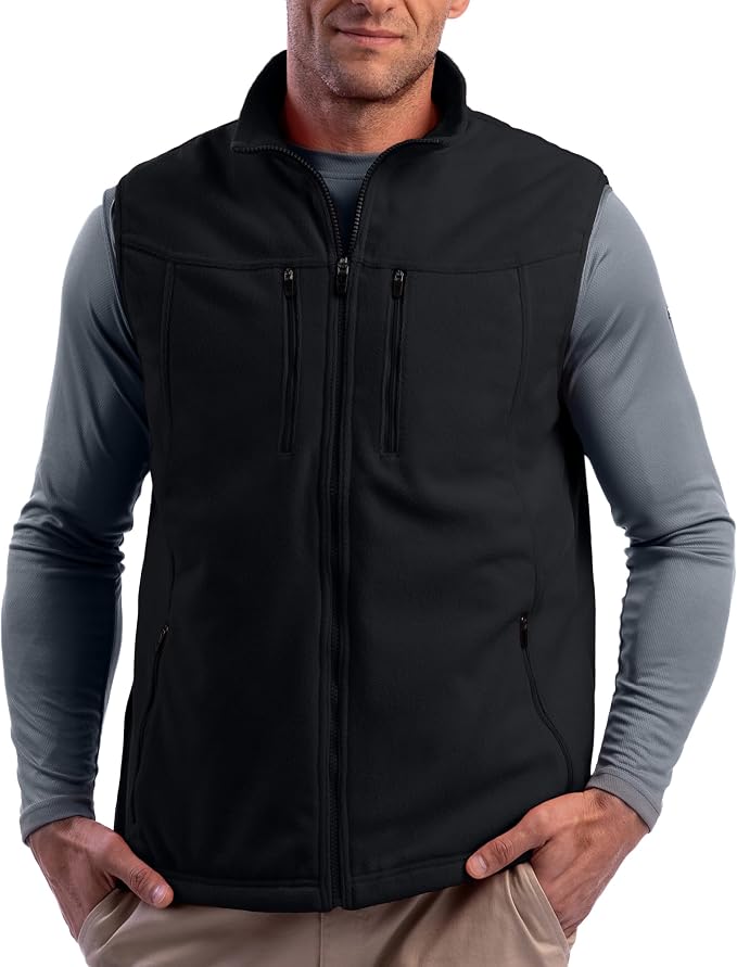 SCOTTeVEST Fireside Fleece Vest for Men - 15 Hidden Pockets - Warm Wrinkle Resistant for Travel & More by SCOTTeVEST