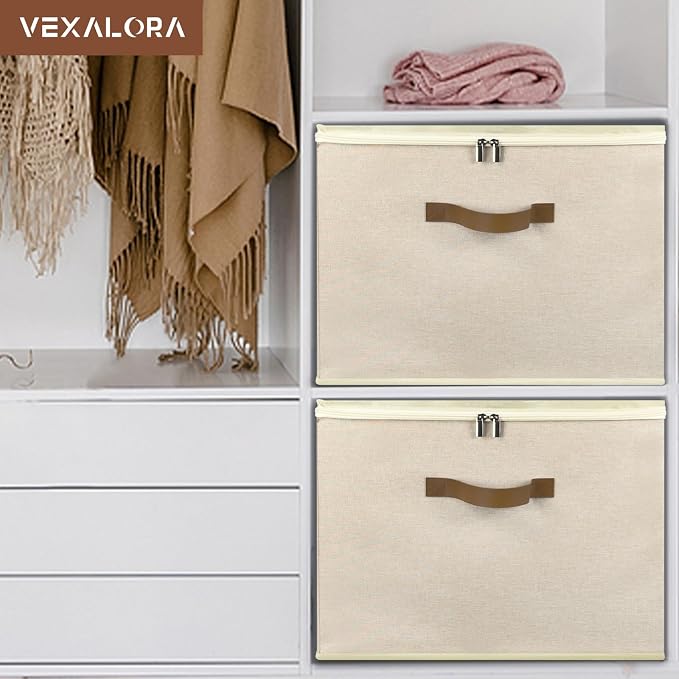 Shoe Organizer for Closet, 2 Pack Shoe Storage Bins with Clear Cover, Adjustable Dividers Fits 16-32 Pairs ShoeBoxes, Organizador de Zapatos, Khaki - Image 8