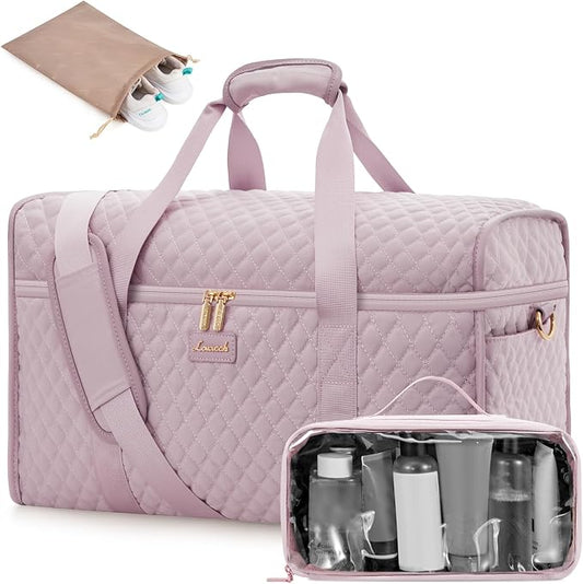 LOVEVOOK Travel Duffle Bag - Weekender & Overnight Bag with Toiletry & Wet Pocket, Carry-On Size, 3pc Set by LOVEVOOK