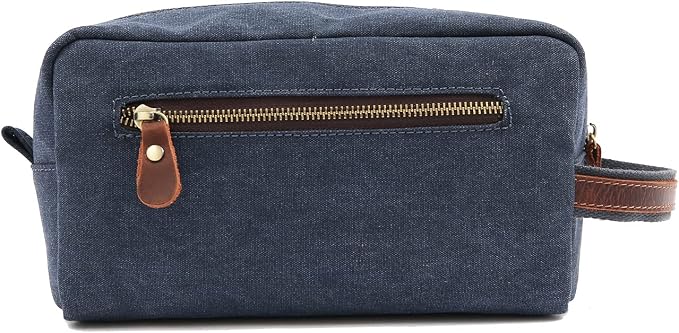 Personalized Toiletry Bag Embroidery Canvas Dopp Kit Custom Gift Monogrammed Shaving Bag With Zipper For Men And Women (for customization Pro) - Image 6