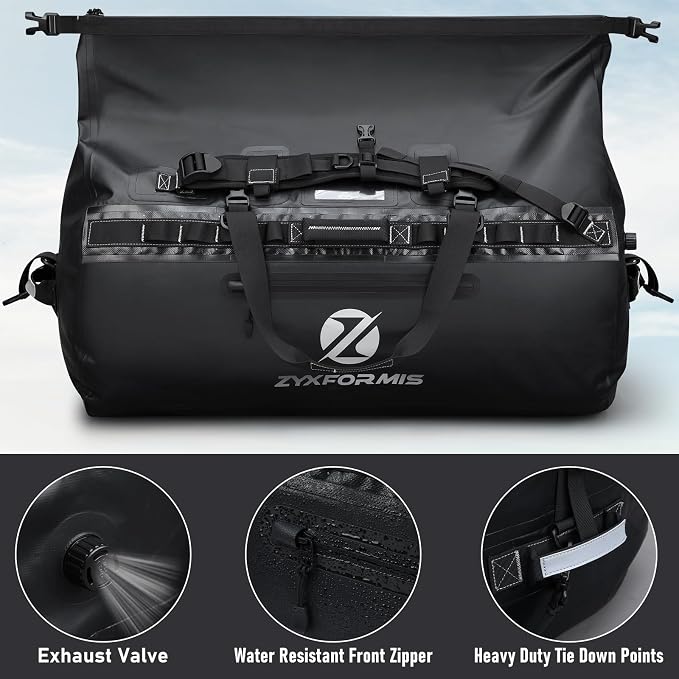 Waterproof Duffle Bag, Large Marine Dry Bags, Heavy Duty Adventure Travel Bag for Men and Women, Waterproof Duffel Backpack for Kayaking Boating Hiking Camping Vacation, 65L 110L 160L - Image 3