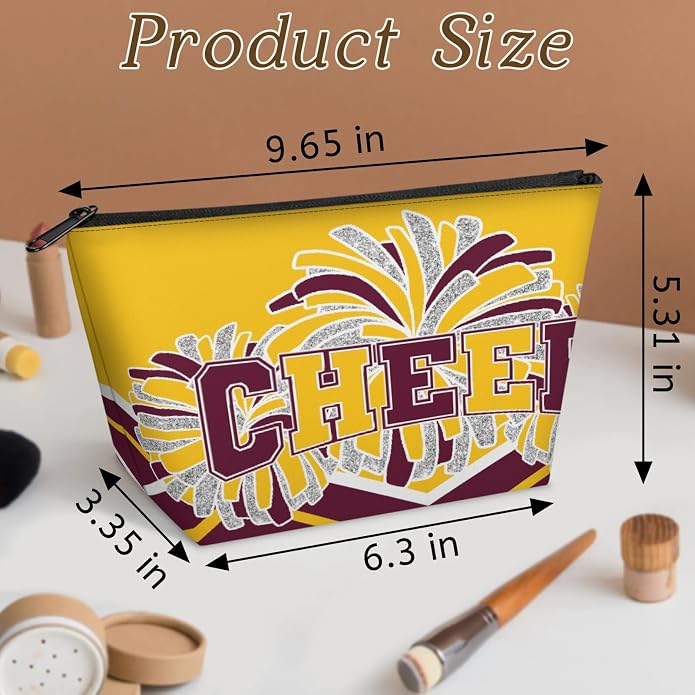 Cheerleading Dance Bag for Women Cheer Team Sport Gym Makeup Cosmetic Bag 2 Pcs Set - Image 3