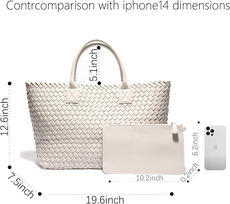 Woven Bag Shopper Bag Travel Handbags and Purses Women Tote Bag Large Capacity Shoulder Fashion Bags - Image 2