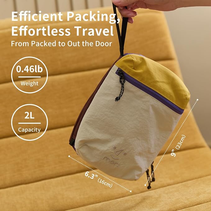 morning deer Small Toiletry Bag Travel Bag with Hanging Hook | Dry-wet Separation,Makeup Cosmetic Bag,Shaving Kit Toiletry Bag, Travel Organizer for Shampoo,Toiletries,Gym,Camping - Image 6