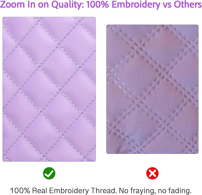 Teen Girl Gifts Trendy Stuff Initial Travel Duffle Bag Quilted Weekender Bags Carry-On Overnight with Cosmetic Bag, Gym Bag with Shoe Compartment Hospital Bag for Women Labor Delivery, Purple-L - Image 2