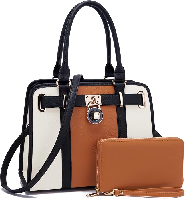 Qiyuer Structured Satchel Tote Handbags Set Women Purses with RFID Wallet | Premium, Sturdy, Spacious, Chic for Daily & Work, Vegan PU Leather, Multi-way Carry, Large Capacity RFID Wallet, Ideal Gift - Image 8