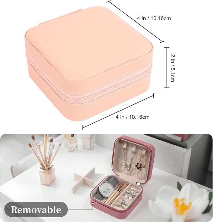 18 Pack Travel Jewelry Case Bulk, 3 Color 4×4×2 in Mini Portable Jewelry Box Organizer for Rings Earrings Necklaces, PU Leather Small Travel Jewelry Case Set for Women Bridesmaids Gifts - Image 2