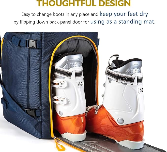 Unigear Ski Boot Bag Backpack for Helmet 50L/70L, Goggles, Gloves, Skis, Snowboard & Accessories - Image 5