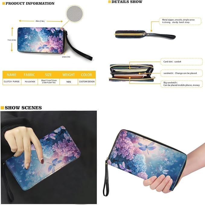 Women Purse Handbags Wallet Sets Leather Shoulder Tote Bag for Women,Top Handle Purse with Wrist Wallet Bag - Image 3