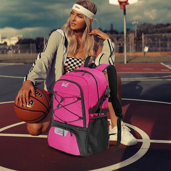 WOLT Basketball Backpack Large Sports Bag with Separate Ball Holder & Shoes Compartment, Best for Basketball, Soccer,Gym - Image 7