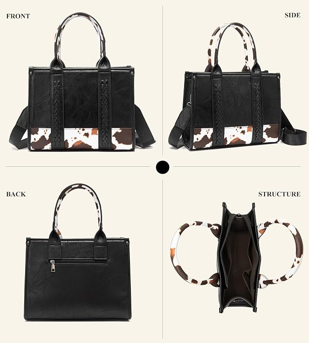 KingTo Women's Crocodile Pattern Satchel Handbags Stylish Tote Handbags crocodile purses for women 3 Pcs Set (B-blue) - Image 4