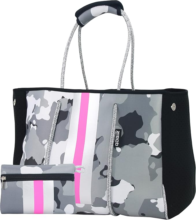 QOGiR Neoprene Multipurpose Beach Bag Tote with Inner Zipper Pocket … … … … by QOGiR