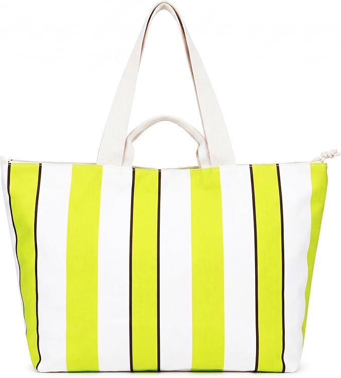 Salt Earth XL Beach Tote Bag for Women – XL Travel Tote with Zipper & Pockets, Oversized Canvas Pool Bag, Weekender Carry-On by SaltEarth