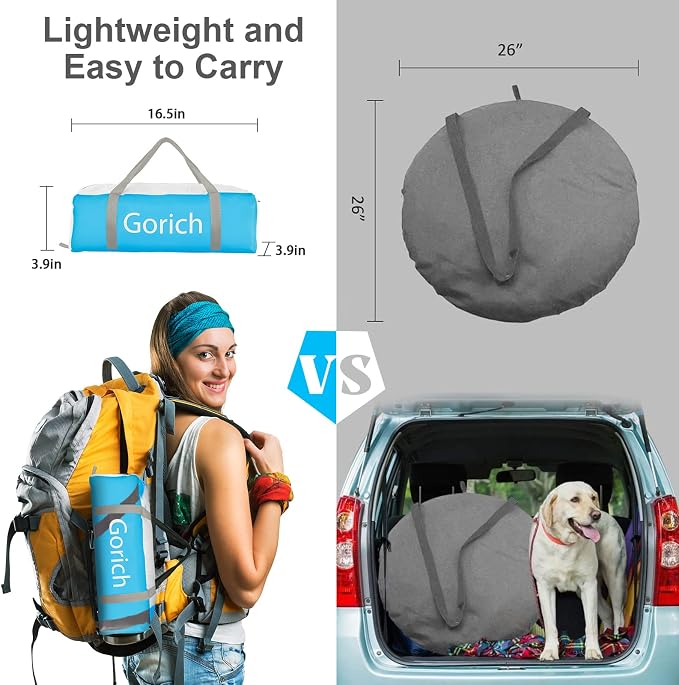 Gorich Beach Tent Sun Shelter for 3/4/6/8/10 Person with UPF 50＋ UV Protection, Lightweight & Easy Setup Beach Shade Canopy, Portable Beach Shade Tent Beach Cabana - Image 6
