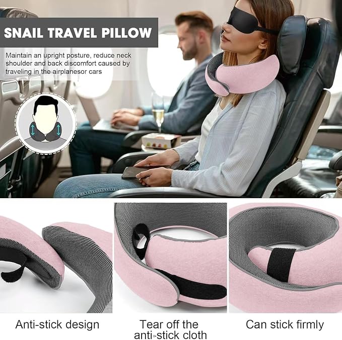WEERSHUN Travel Pillows for Airplanes,2026 New Travel Pillow,Travel Neck Pillow Airplane Memory Foam Travel Pillow Neck Pillow for Traveling Suitable for Airplanes,Offices and Cars - Image 6