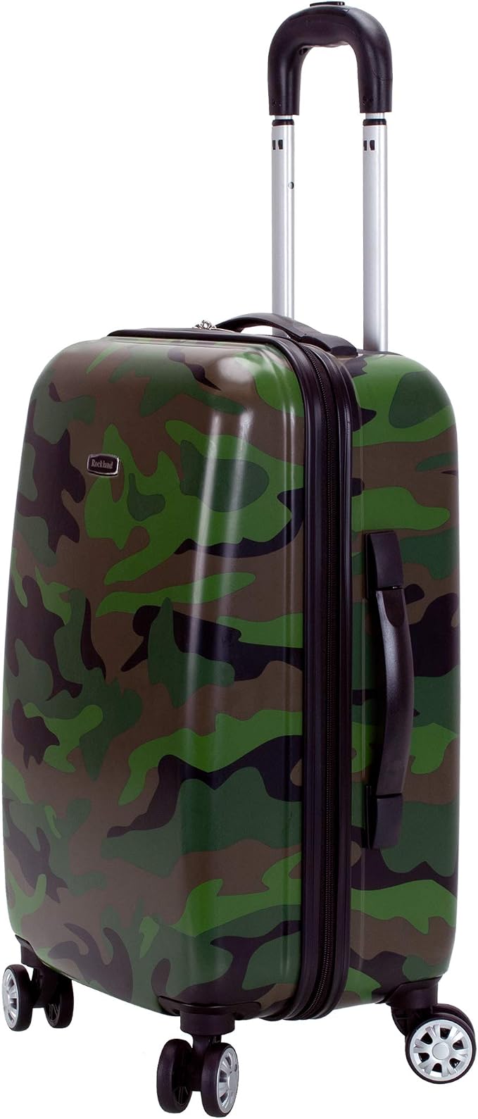 Rockland Safari Hardside 3 Piece Spinner Wheel Luggage, (20"/24"/28"), Camo - Image 3