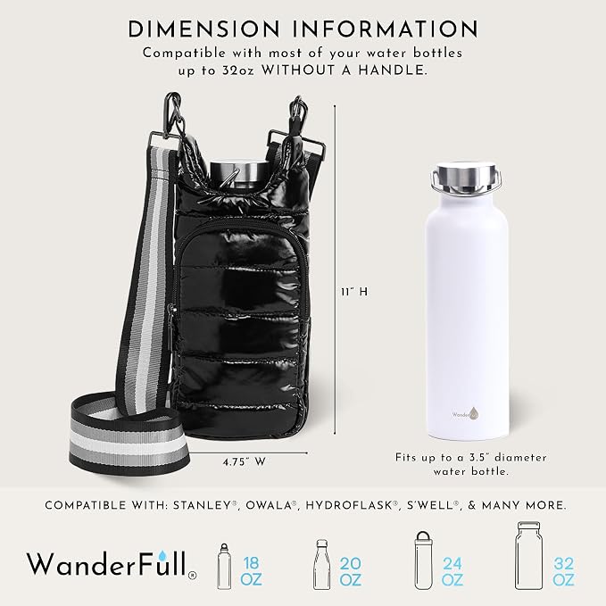 WanderFull Original HydroBag Crossbody Water Bottle Holder with Phone Pocket, Fits Water Bottles up to 32 oz - Image 5