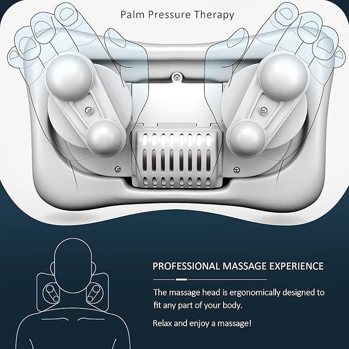 VIKTOR JURGEN Shiatsu Back Massager with Heat - Kneading Massage Pillow for Neck, Shoulder Pain Relief - Christmas Gift for Women, Men, Dad, Mom - Great for Mother's Day, Father's Day, Valentine's Day