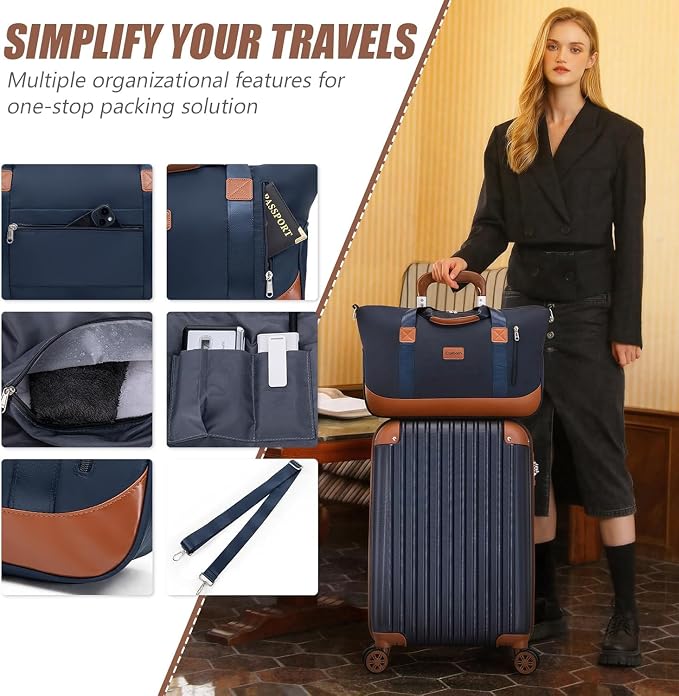 Cosbarn Carry On Luggage Sets 3 Piece, 20 Inch Luggage 22x14x9 Airline Approved with Wheels and TSA Lock, ABS Lightweight Hardshell Travel Suitcase Set with Duffel Bag Travel Bag for Men Women - Image 7