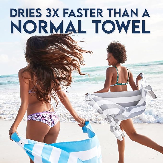 Dock & Bay Beach Towel - Quick Dry, Sand Free - Compact, Lightweight - 100% Recycled - Includes Bag - Cabana - Set of 6 - Large (160x90cm, 63x35) - Image 5