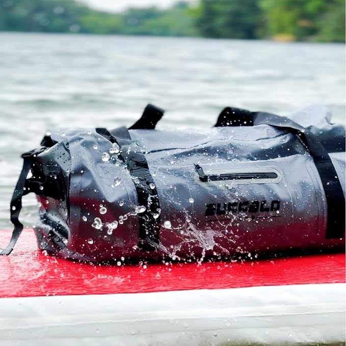 Buffalo Gear Waterproof Duffle Bag 40L 60L 80L Roll-top Dry Bag Heavy Duty Waterproof Duffel Travel Bag for Kayaking Rafting Boating Fishing Camping - Image 2