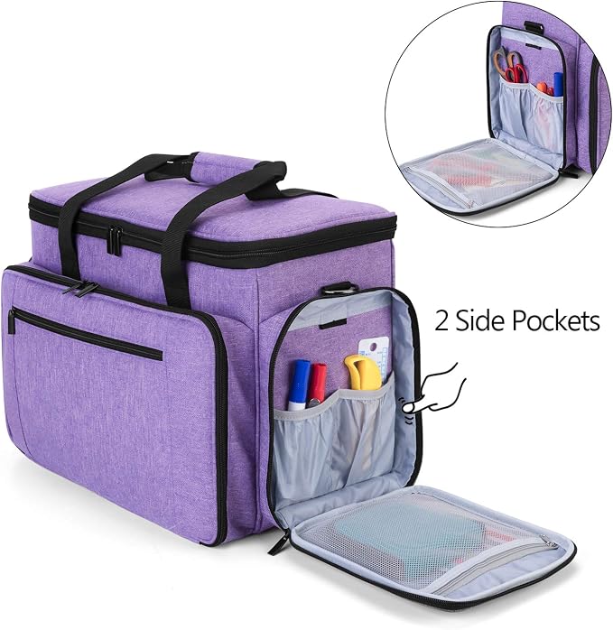 LUXJA Sewing Machine Case with Removable Padding Pad, Purple | Travel Case for Most Standard Sewing Machines & Accessories, Bag Only - Image 4