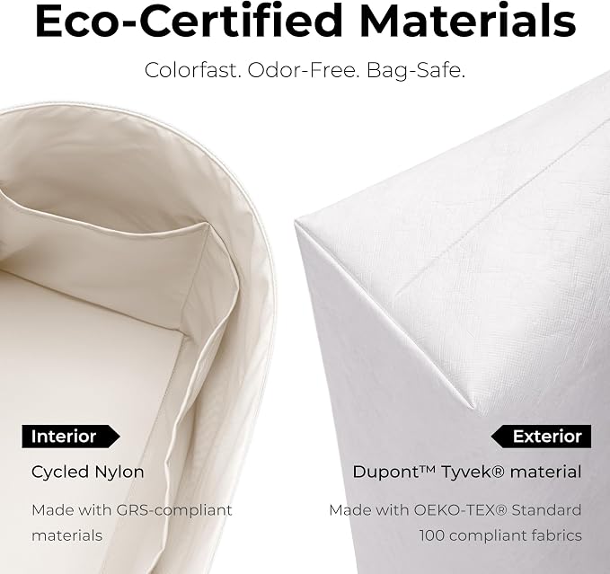 Purse Organizer Insert Compatible with LV All In BB | Handcrafted DuPont™ Tyvek®, Precision 1:1 Custom Fit, Craie w/ Zipper, Keep Bag Clean & Protected for Travel & Commute - Image 5