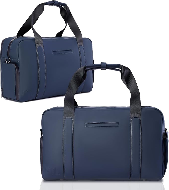 The FTL Lite Mens Gym to Office Bag - 17L Briefcase Gym Bag Hybrid with Shoe Compartment & 16" Laptop Sleeve - Executive Daily Carry & Overnight Duffel for Athletic Business Pros - Essex Blue by FTL