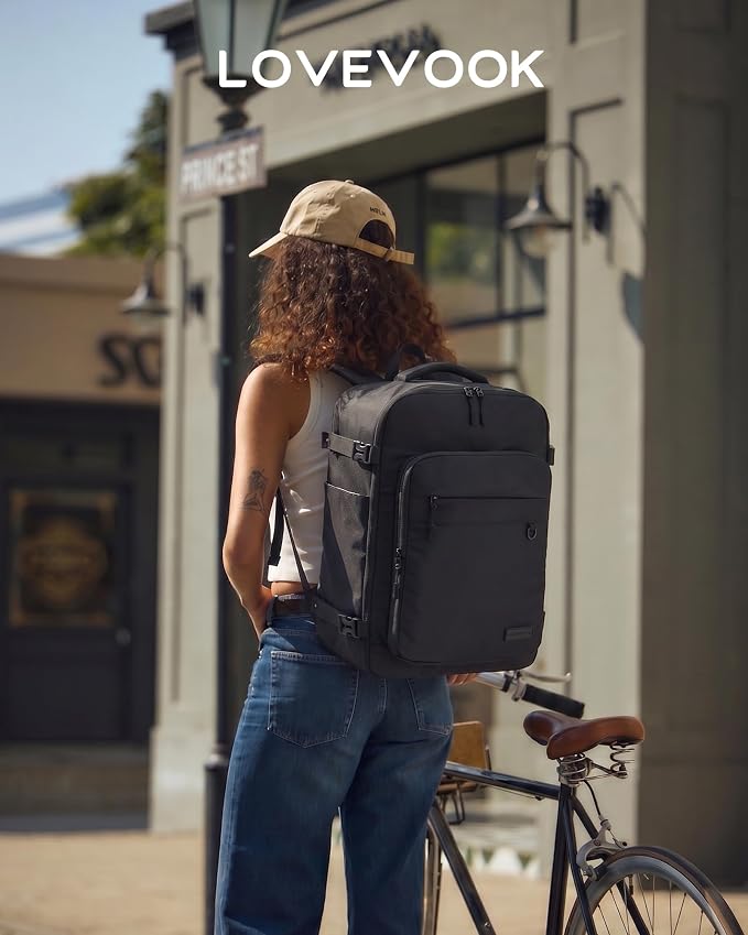 LOVEVOOK Travel Backpack for Women Men, Carry on Backpack for Traveling, Waterproof Hiking Backpack Outdoor Sports Rucksack, Casual Daypack Travel Weekender Essentials - Image 8