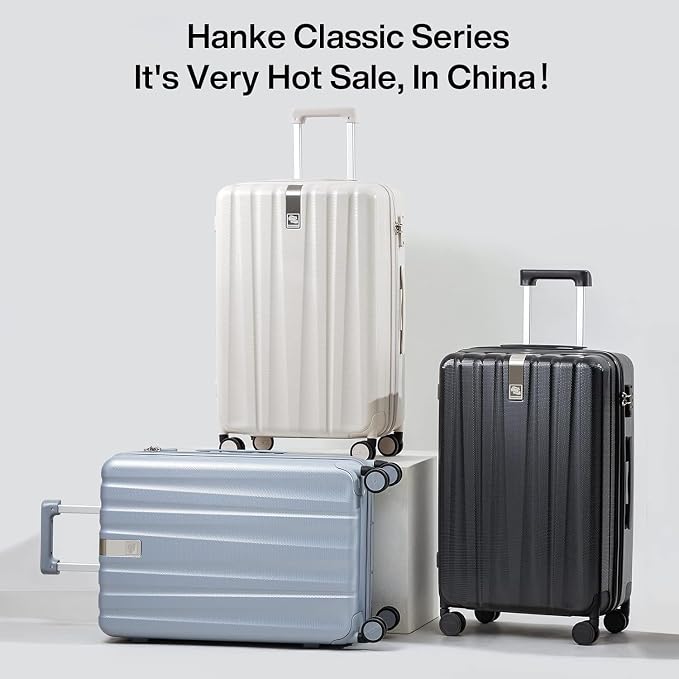 Hanke 29 Inch Luggage Suitcases With Spinner Wheels Lightweight PC hardside Rolling Suitcase With Travel Lock, Checked-Large 29-Inch(Gray) - Image 8