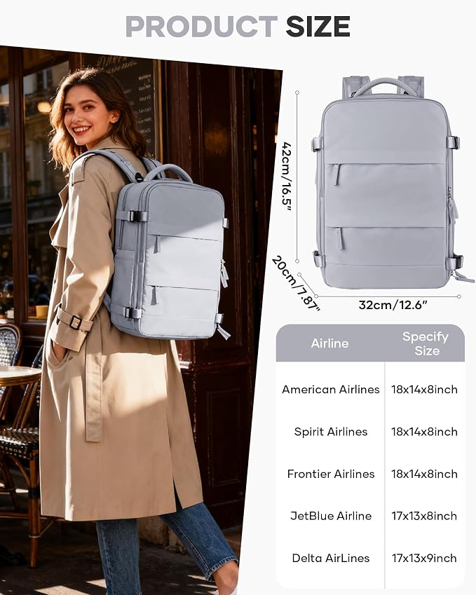 coofay Vacuum Backpack Travel with Pump Vacpack Travel Backpack with Vacuum System Mochila de Viaje Compresion al Vacio Easyvacpack Airbag Backpacks for Traveling Carry on Luggage - Image 4