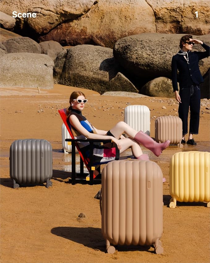 artrips Large Checked Luggage 28 Inch, Hard Shell Suitcase with Spinner Wheels, Large Travel Suitcase for Long Trips and Family Travel, Brown - Image 9