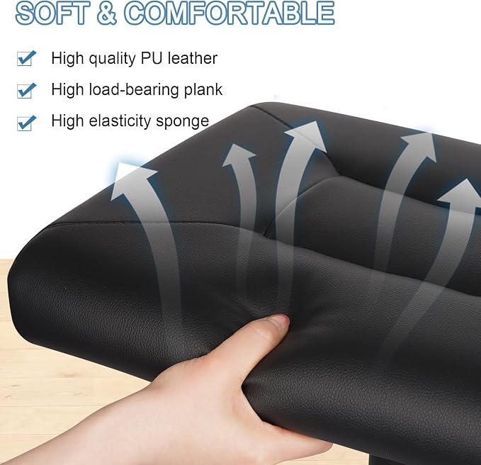 Lilithye Footrest Stool Under Desk Adjustable Height Footrest Ottoman Ergonomic Foot Stool with Wheels 360° Rolling for Home Office (Black-1) - Image 5