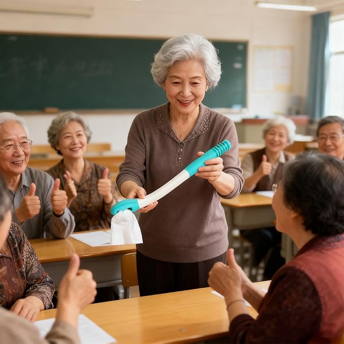 Butt Wiper Tool - Portable Wiping Aid Brush, Bidet Body Cleaner for Seniors, Disabled, Travel, Hospital, Home, Toilet, and Shower Hygiene, Personal Care Assistance for Daily Comfort and Accessibility